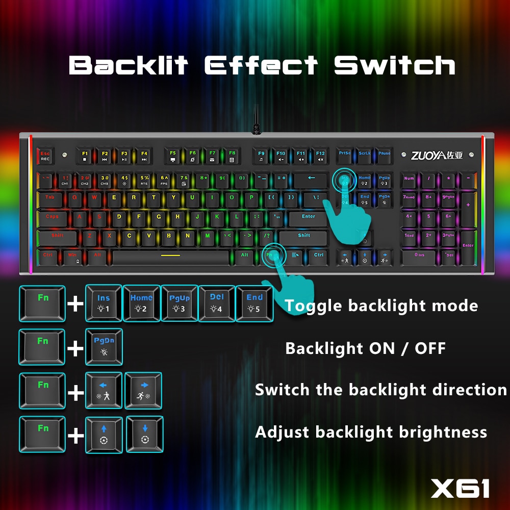 Multi-colored Mechanical Keyboard