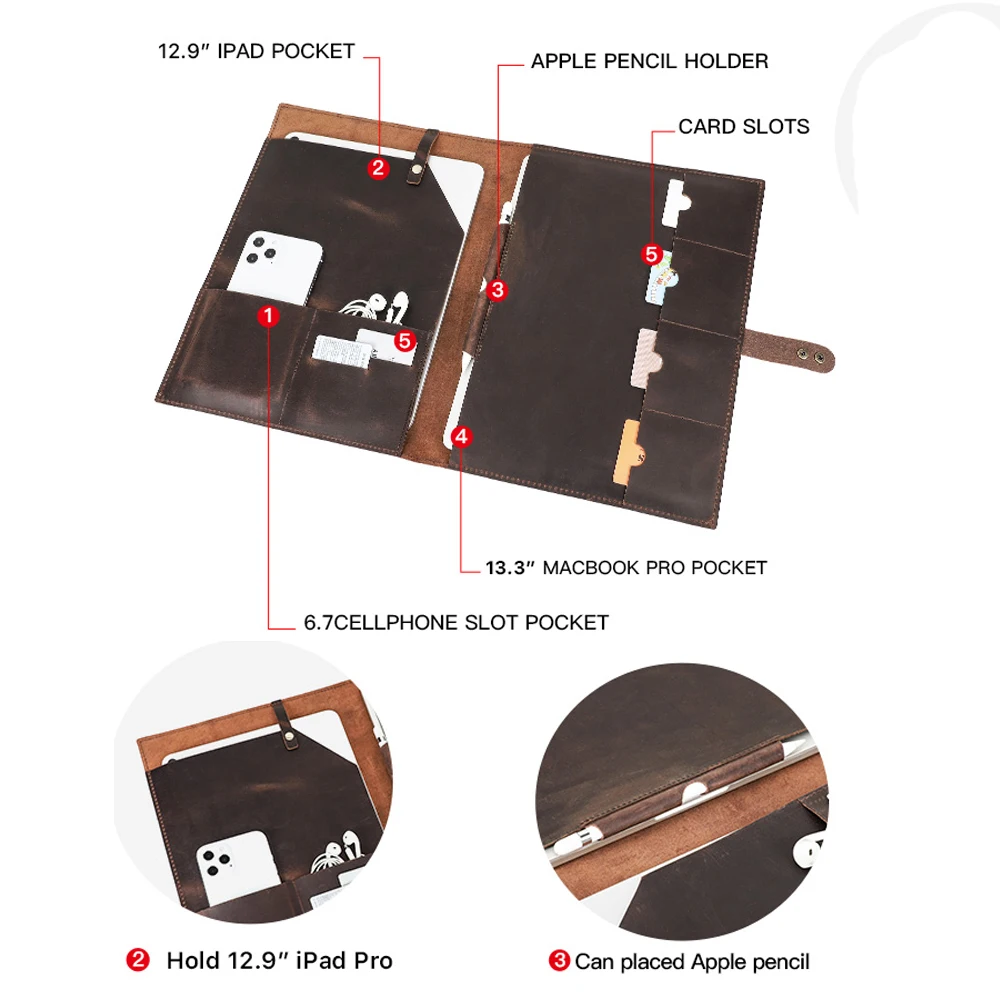 Genuine Leather Solid iPad Case Genuine Leather Solid iPad Case