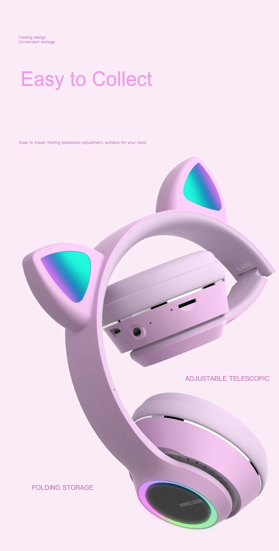 Cute Cat Ear Bluetooth Headset Cute Cat Ear Bluetooth Headset