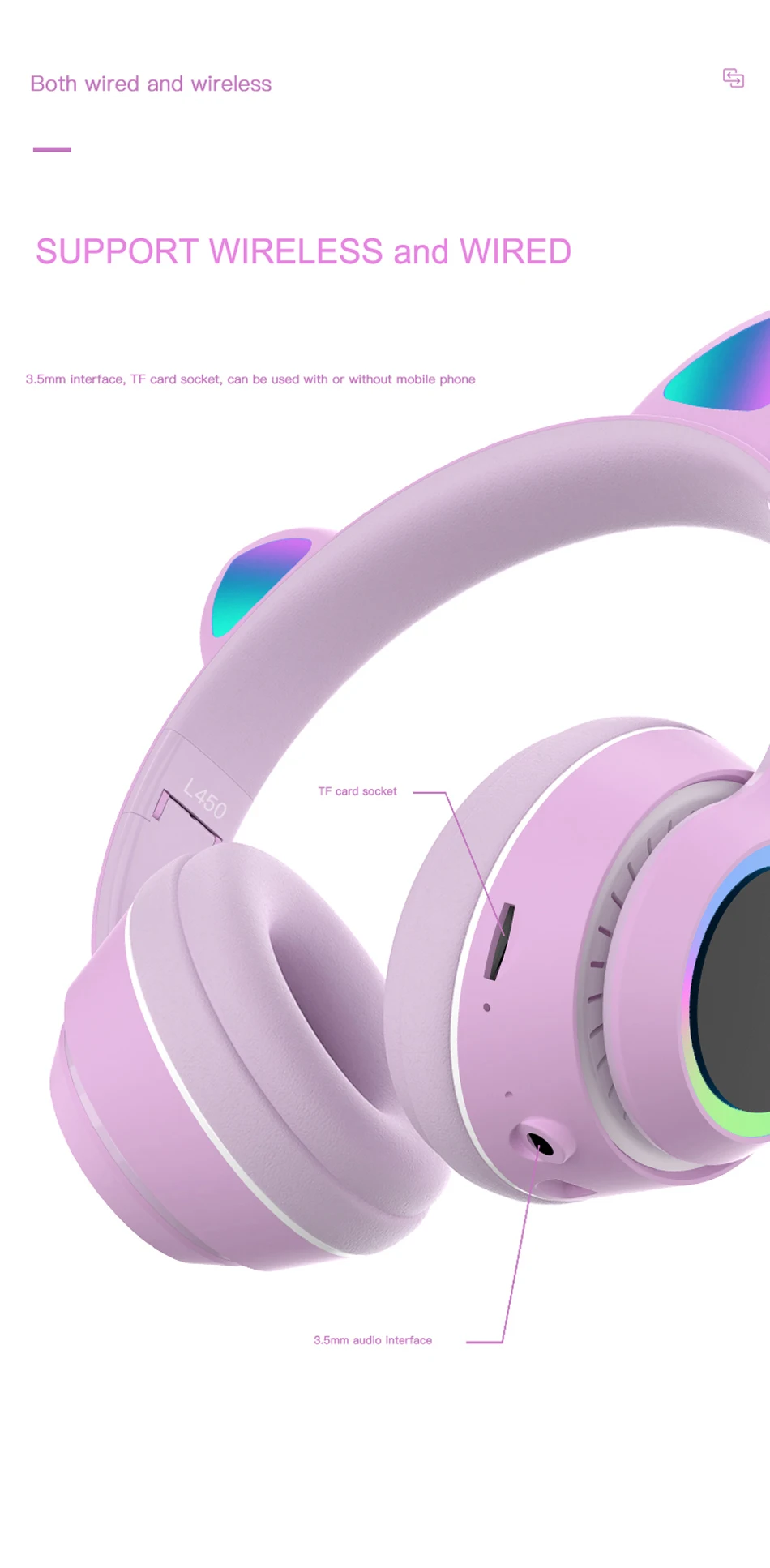 Cute Cat Ear Bluetooth Headset Cute Cat Ear Bluetooth Headset