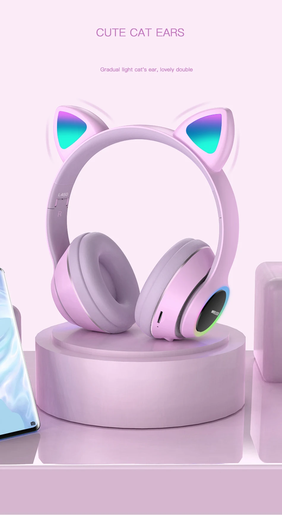 Cute Cat Ear Bluetooth Headset Cute Cat Ear Bluetooth Headset