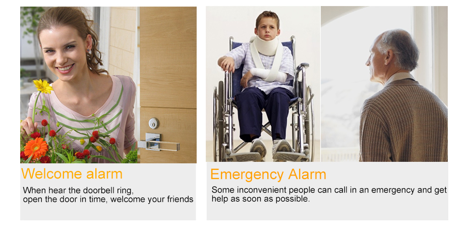 Colorful LED Wireless Doorbell Kit with Touch Button Colorful LED Wireless Doorbell Kit with Touch Button